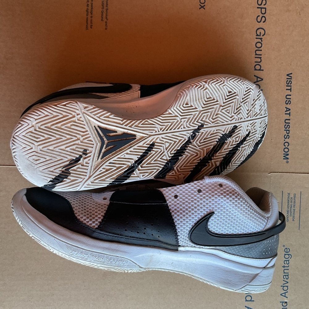 Nike Ja 1 'Scratch 2.0' sneaker White and Black Mesh Low-Top Sneakers - Picture 5 of 6